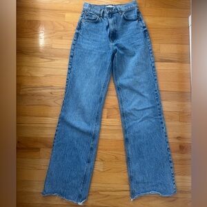Zara Light Blue Straight Leg Jeans